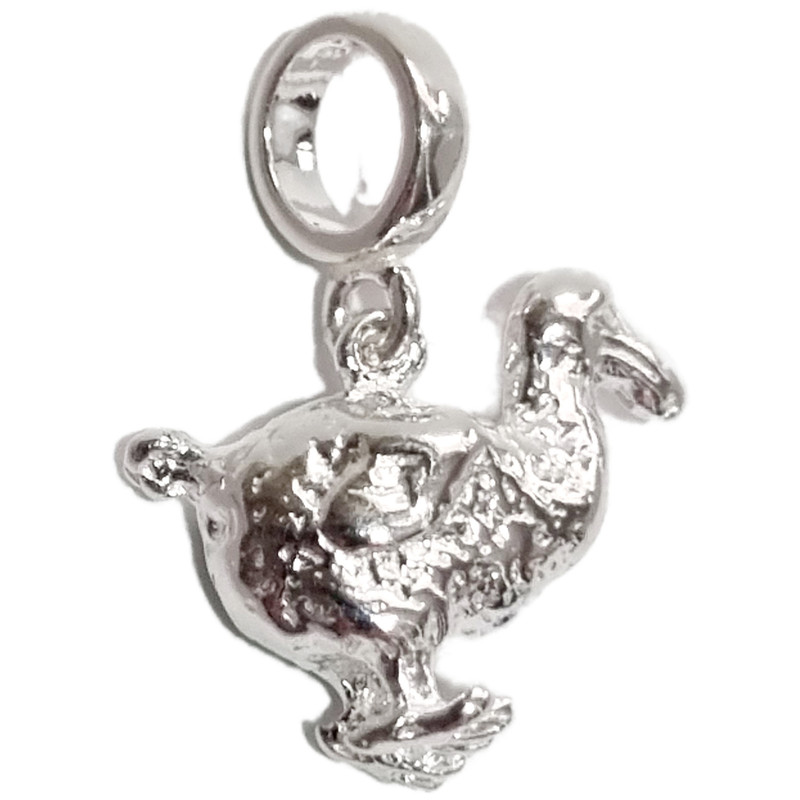 Sterling Silver Dodo Bead Charm, Unique Accessory